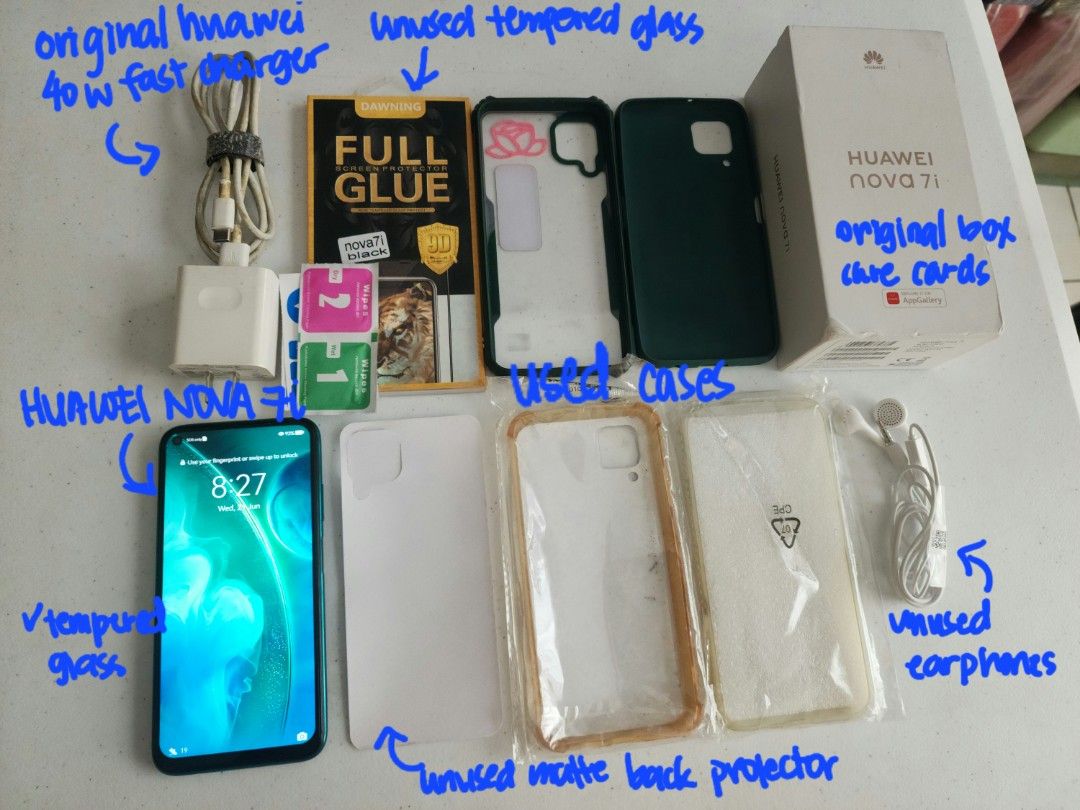 Huawei nova 7i 8/128 gb (Category: Huawei) located in Manila. Submitted by twishaishere (Listing ID 1238972518, Image 1). Description: For multitaskers and gamers No complaints about battery life and speed I use this when I teach classes on Zoom, I can even share the screen and type notes all at the same time. Almost works like a laptop. Specs: 8gb ram 128gb rom Dual sim, openline 4200mah 48mp main camera, 8mp ultrawide, 2mp macro, 2mp depth, 16m