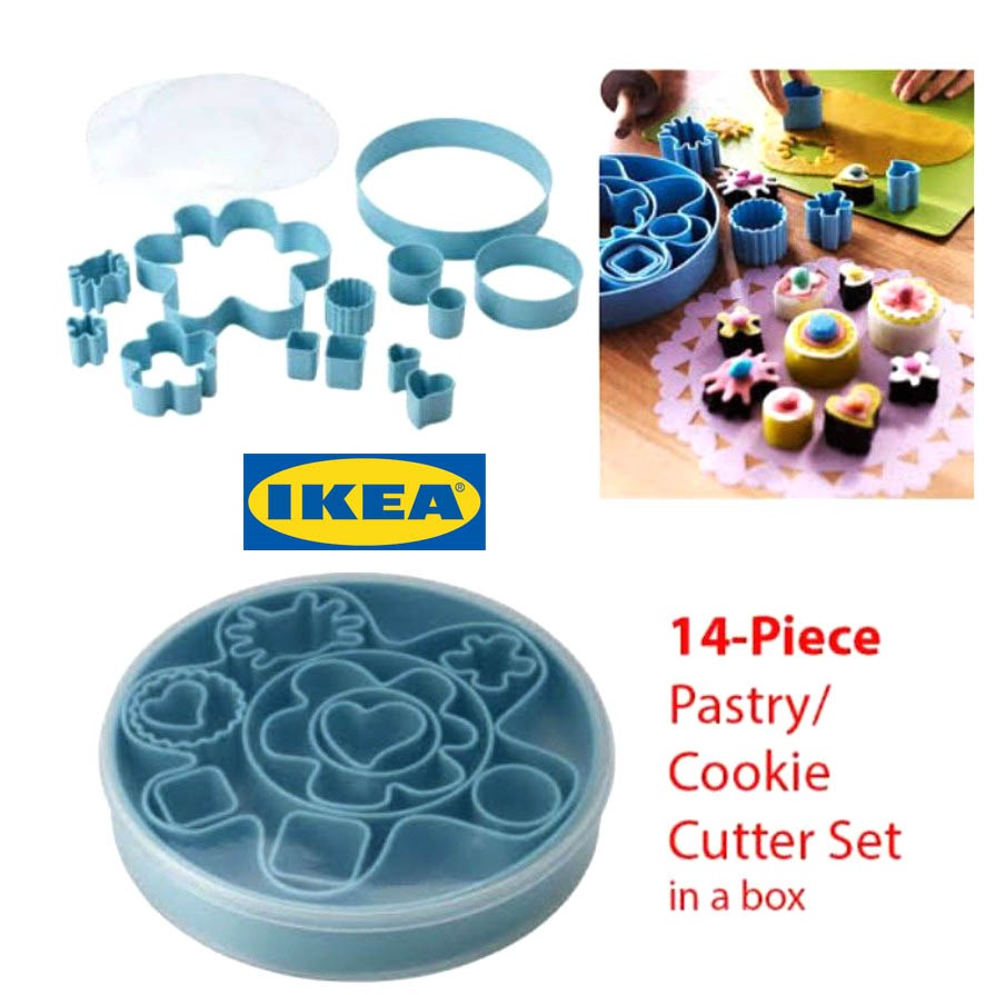 IKEA DROMMAR 14pc Pastry Cookie Cutter Set in Box, Furniture & Home