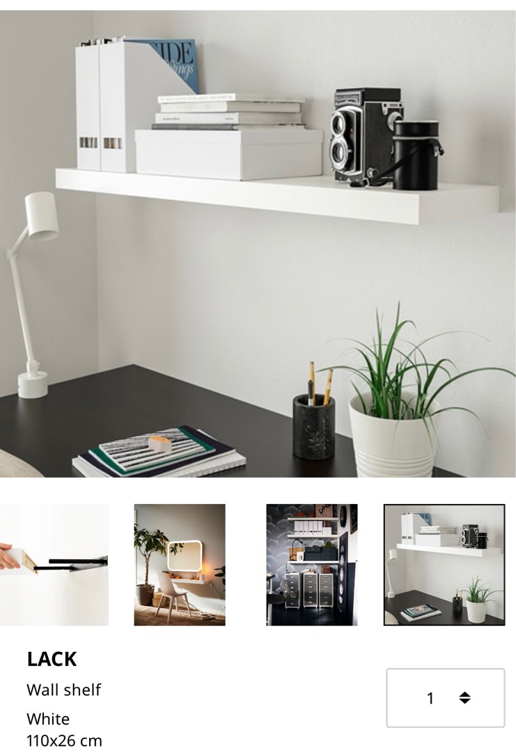IKEA LACK Wall Shelves (3 nos.), Furniture & Home Living, Furniture