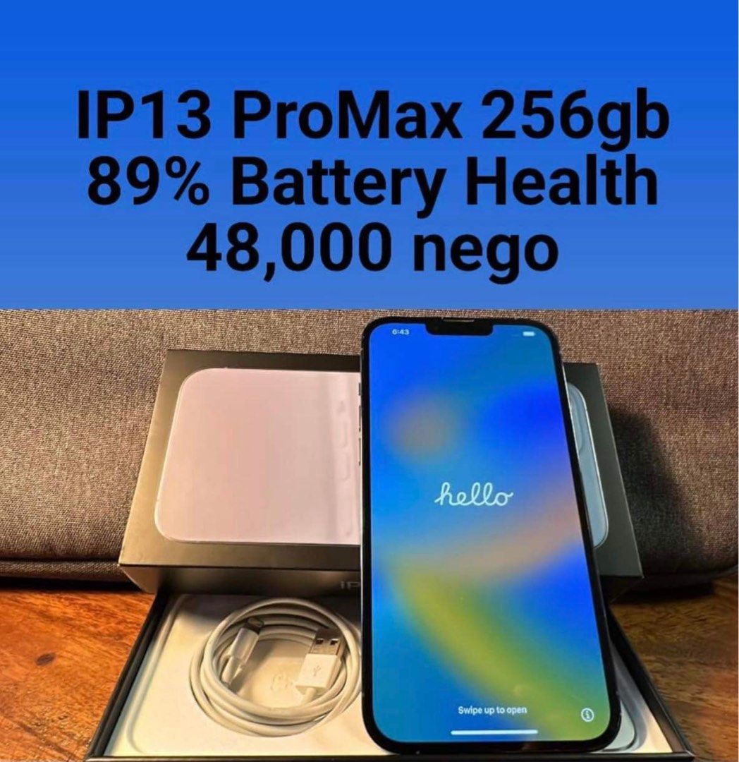 IPHONE 13 PRO MAX SIERRA BLUE COLOR IN GREAT CONDITION (UNLOCKED) on