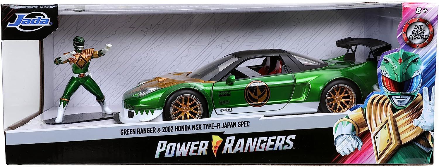 Jada Toys 31909 Power Rangers 1:24 2002 Honda NSX Type-R Japan Spec  Die-cast Car with 2.75