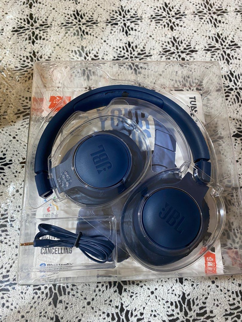 JBL TUNE 760 T760 Wireless OverEar ANC Headphones Blue, Audio