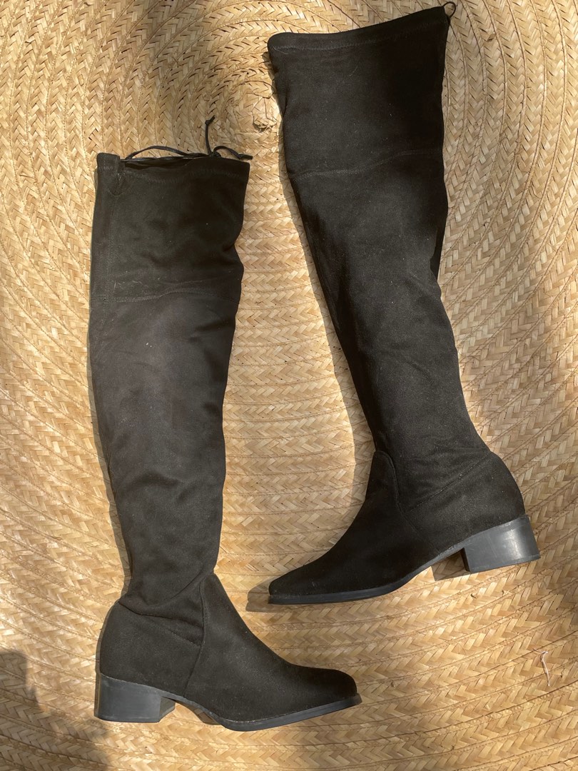 suede knee high boots