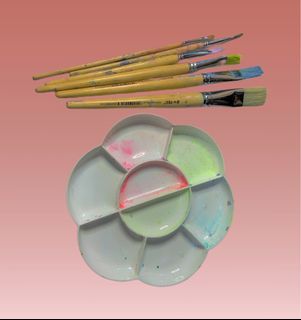 Kuas Cat Air Set (isi 6) + Free Palet