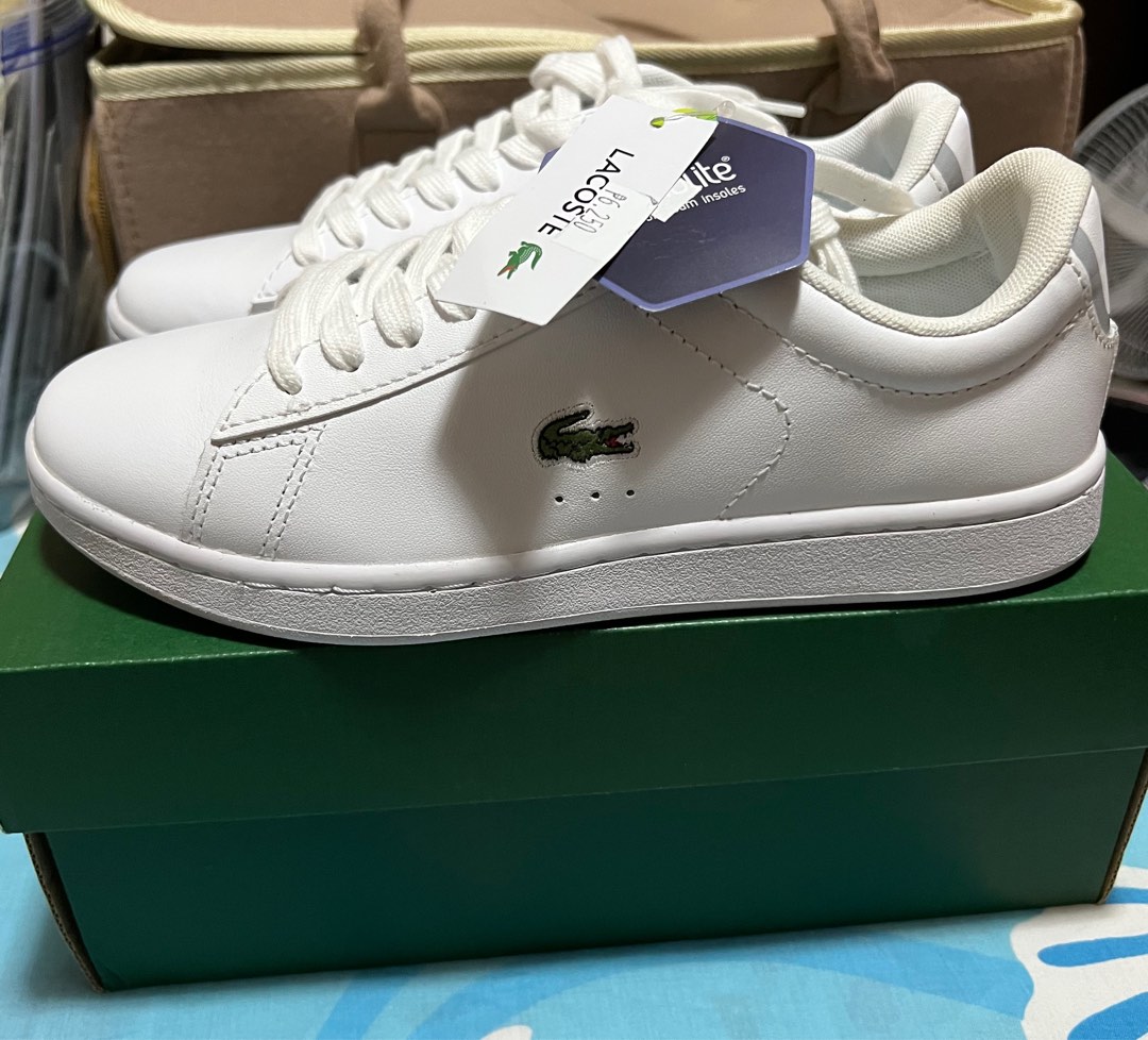 Lacoste White Shoes - Original on Carousell
