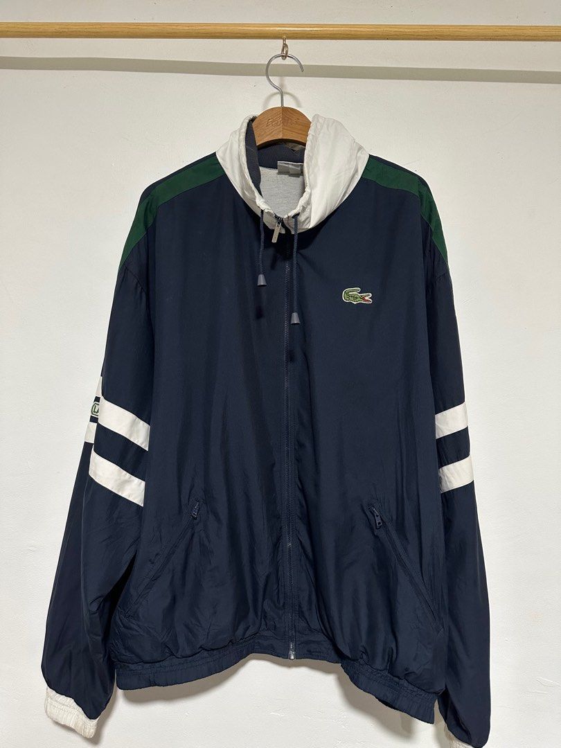 Lacoste LACOSTE SPORT windbreaker, men's size XL polyester navy blue type Vintage Second Hand