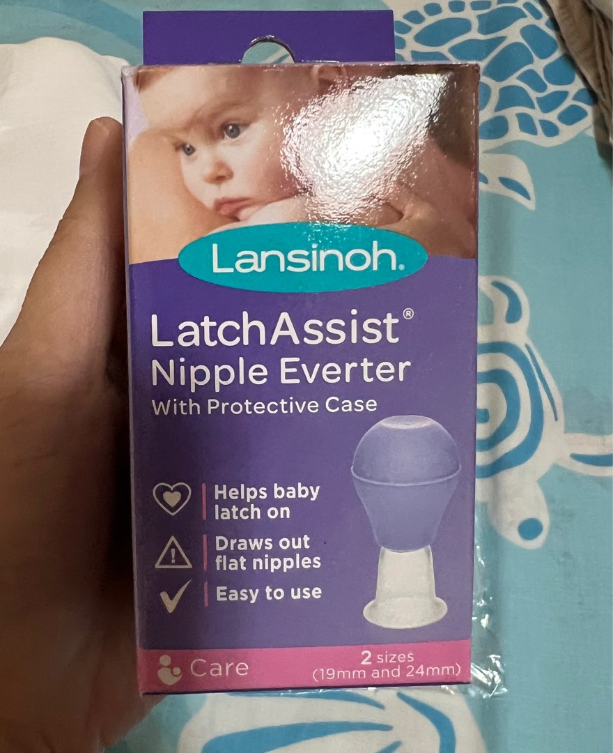 Lansinoh LatchAssist Nipple Everter for Breastfeeding with 2 Flange Sizes  (19mm & 24mm) and Protective Case