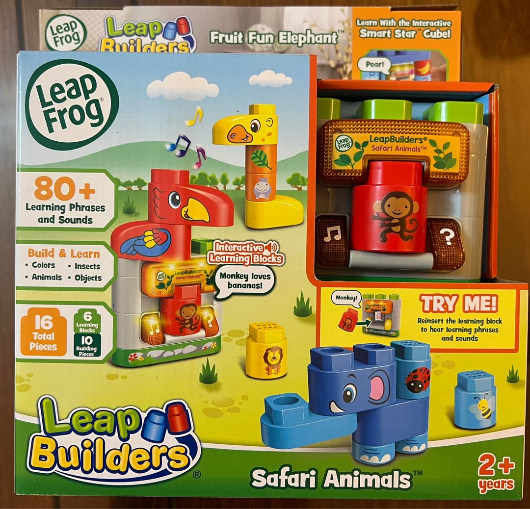 Leapfrog vtech leap builders safari animals + Fruit Fun Elephant, 兒童＆孕婦
