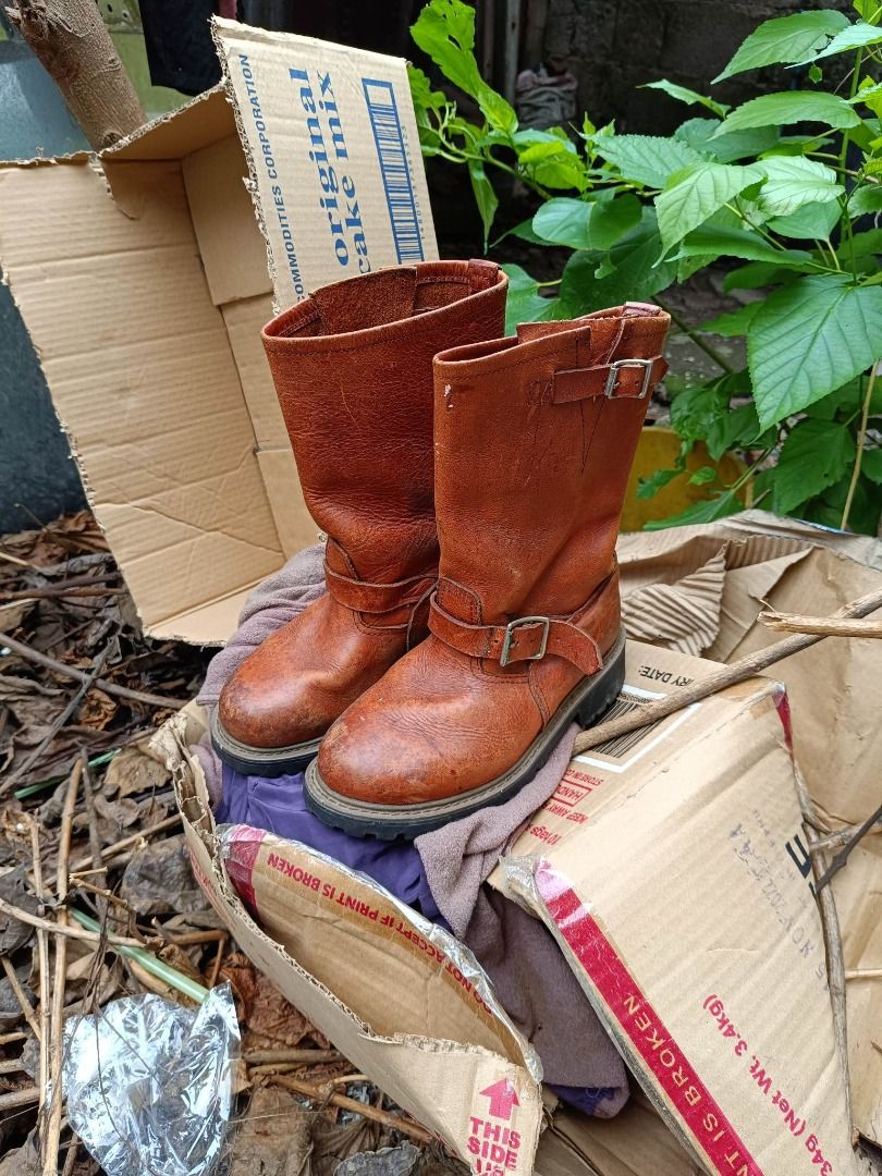 leather engineer boots Men s Fashion Footwear Boots on Carousell