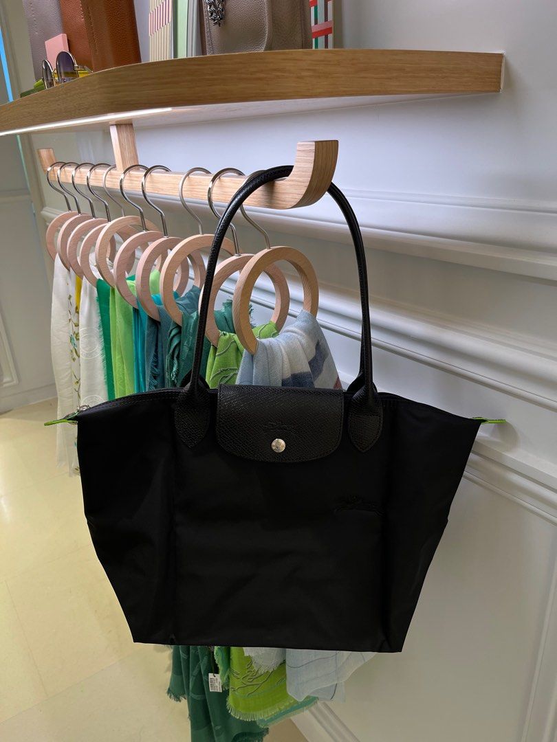 Longchamp medium long handle black