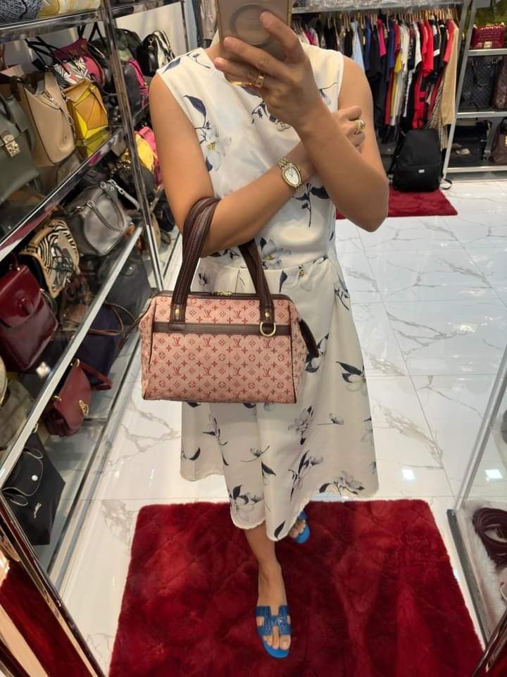 💋LOUIS VUITTON Cherry Mini Lin Josephine Bag PM, Luxury, Bags