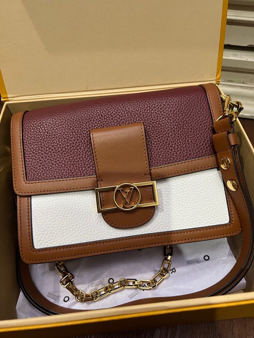 Louis Vuitton Dauphine Mini Snow/Backberry in Taurillon Leather
