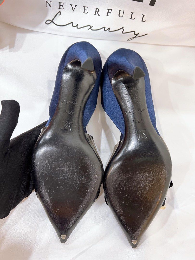 Louis Vuitton midnight blue sparkly high heels, Women's Fashion, Footwear,  Heels on Carousell