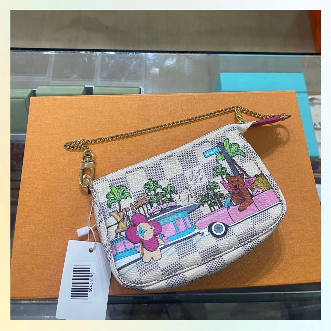 LV Mini Pochette Damier Azur, Luxury, Bags & Wallets on Carousell