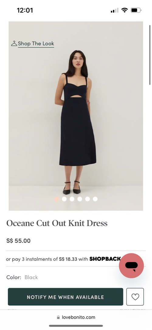 Love Bonito Oceane Cut Out Dress Black, Women's Fashion, Dresses