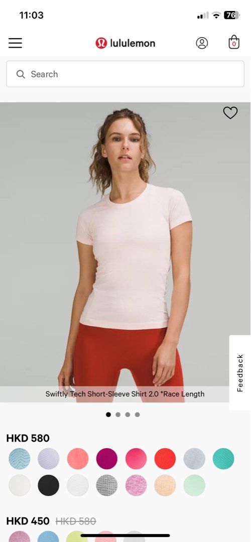 Lululemon Swiftly Tech Short-Sleeve Shirt 2.0 Race Length, Women's Fashion,  Activewear on Carousell