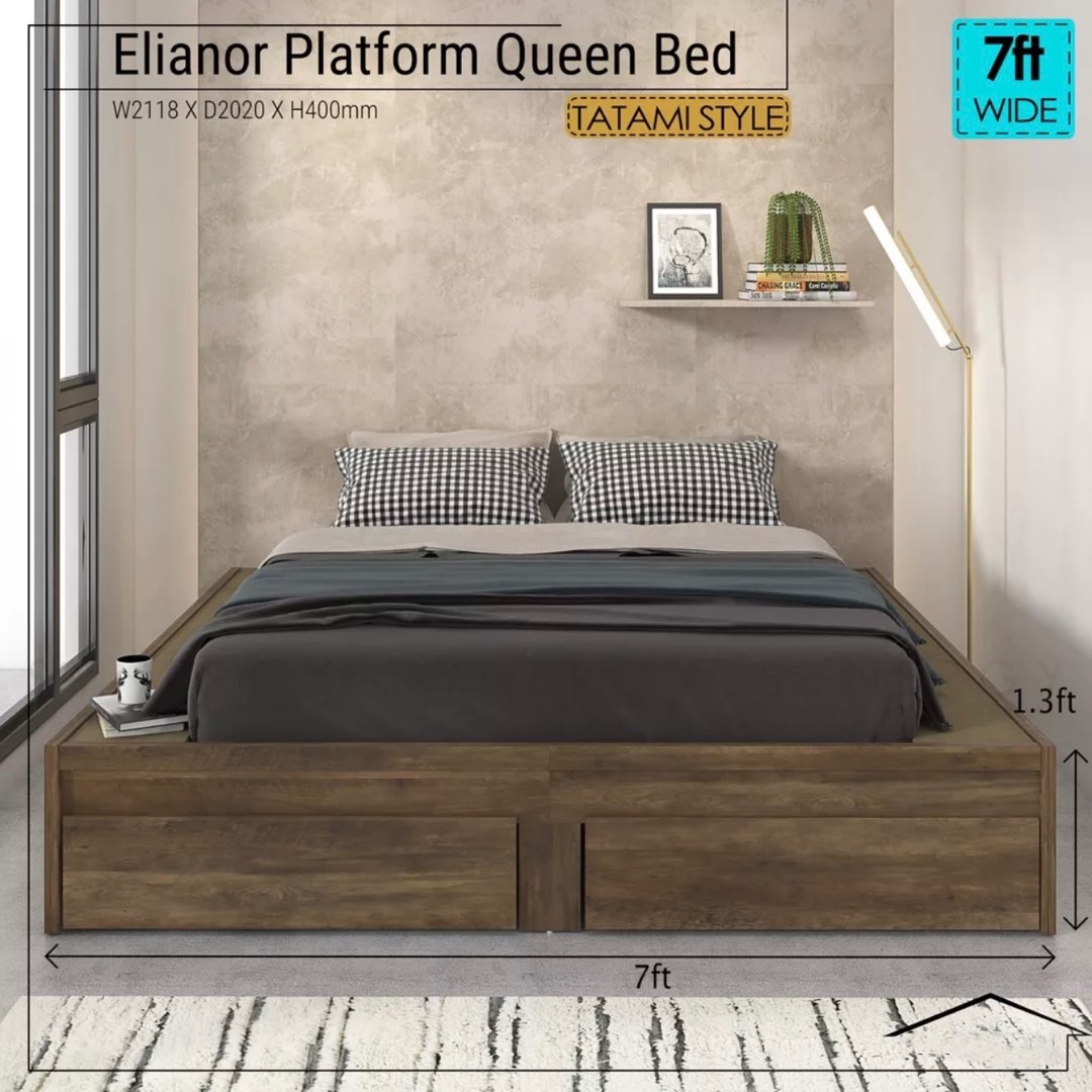 Queen Platform Bed TATAMI QUEEN BED TATAMI DRAWER BED FRAME