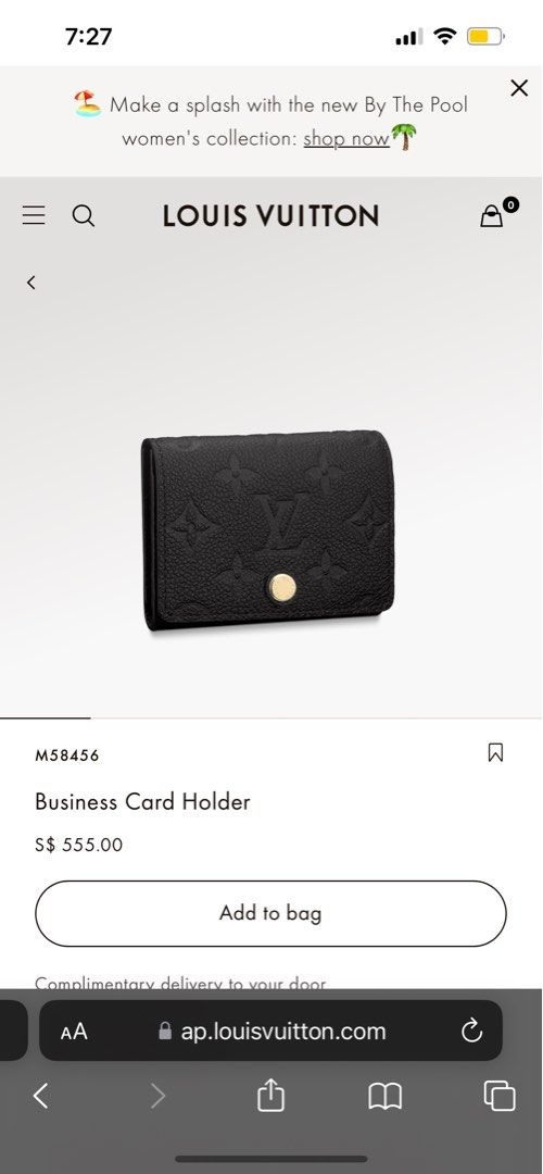 Shop Louis Vuitton MONOGRAM EMPREINTE Business card holder (M58456