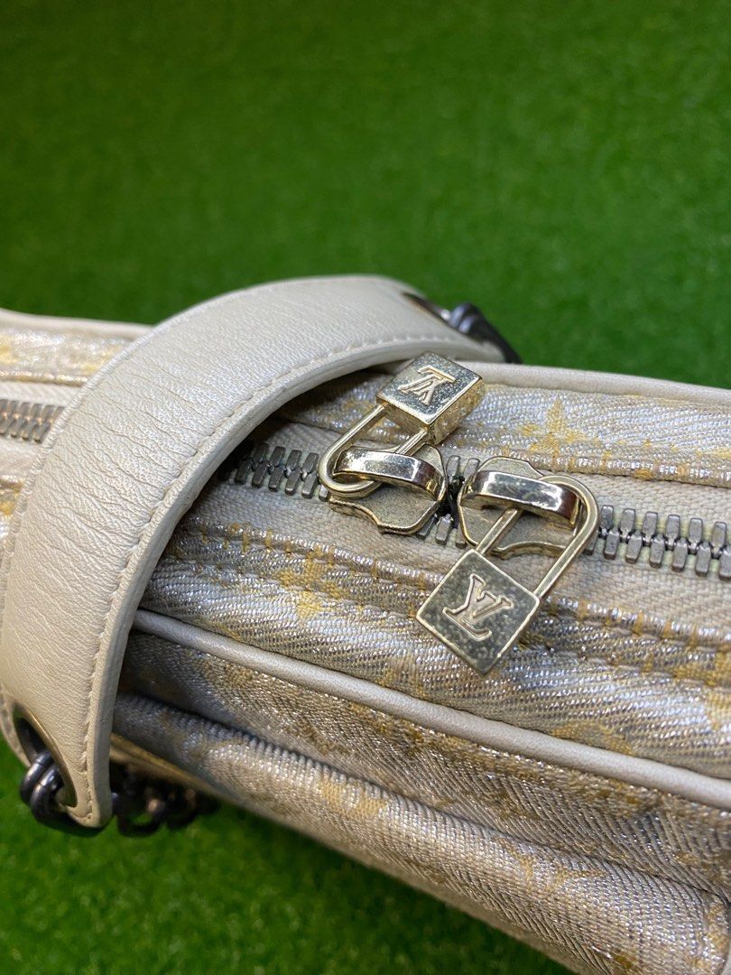 Louis Vuitton Silver Monogram Shine Mckenna Chain Pochette