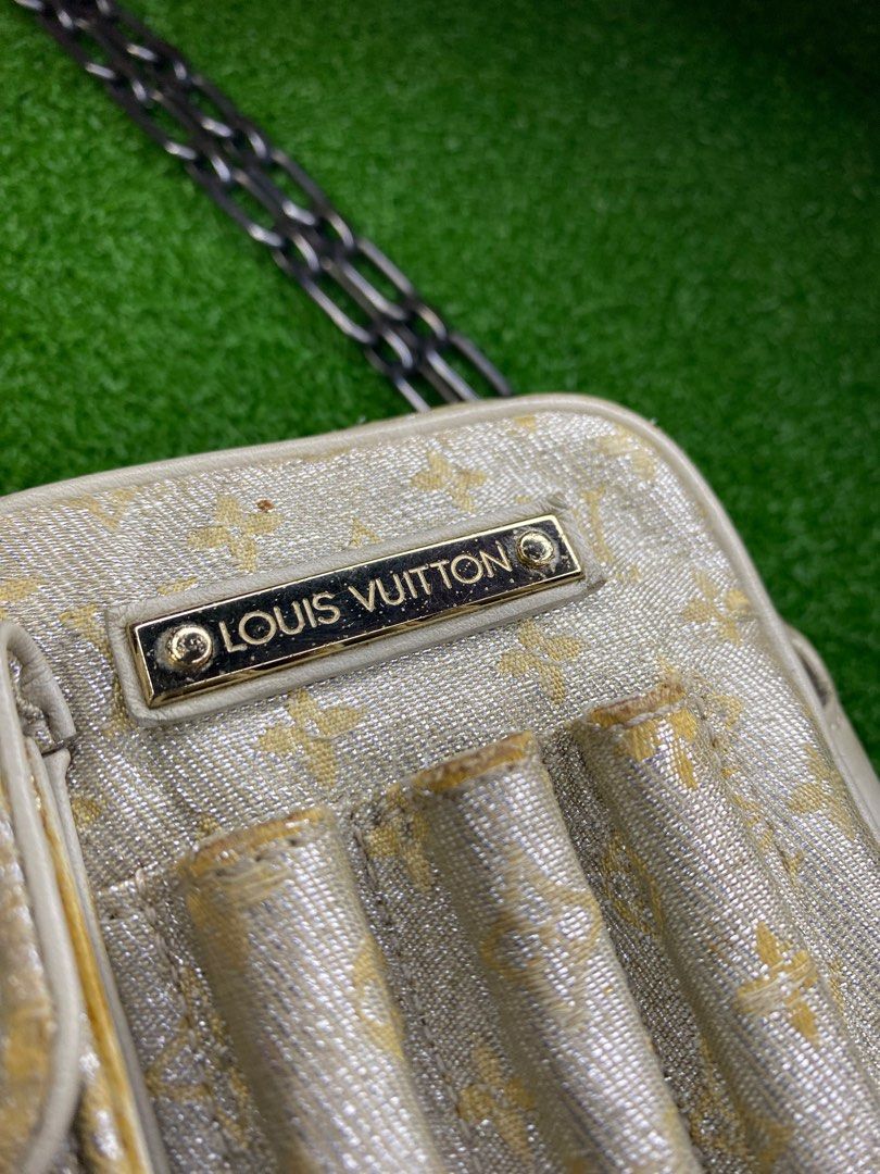 Louis Vuitton Silver Monogram Shine Mckenna Chain Pochette