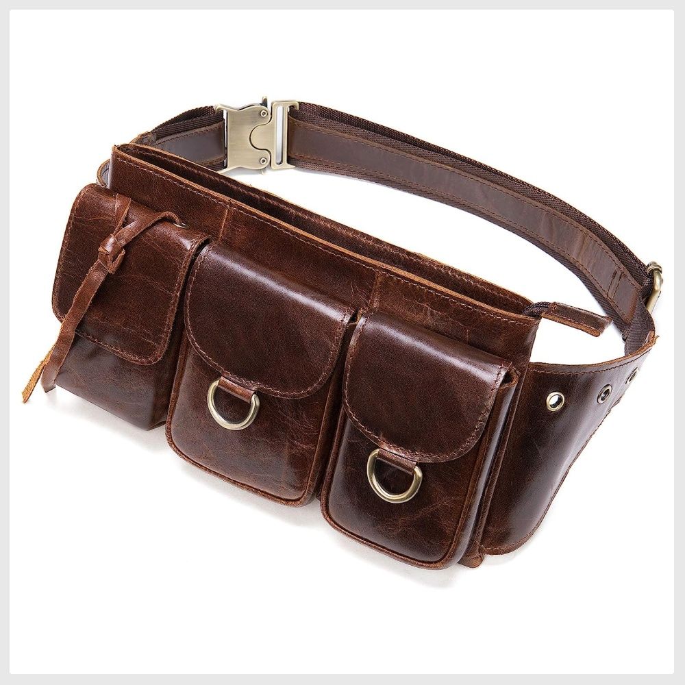 Genuine leather belt bag cheap