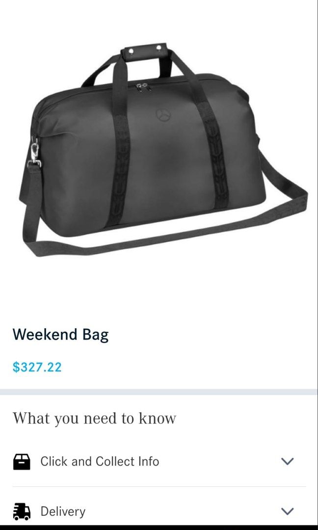 Mercedes Benz Bag Travel Bag Weekend Bag Hobbies Toys Travel Travel Essentials Accessories on Carousell