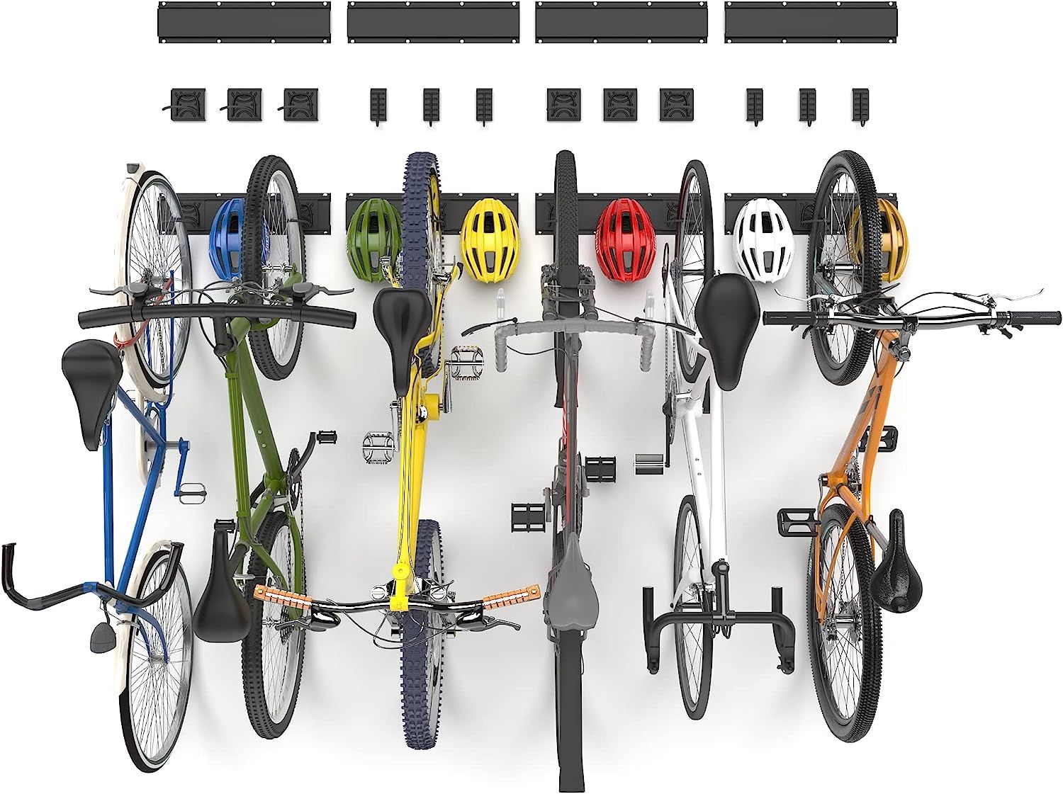 Bike rack with helmet hooks hot sale