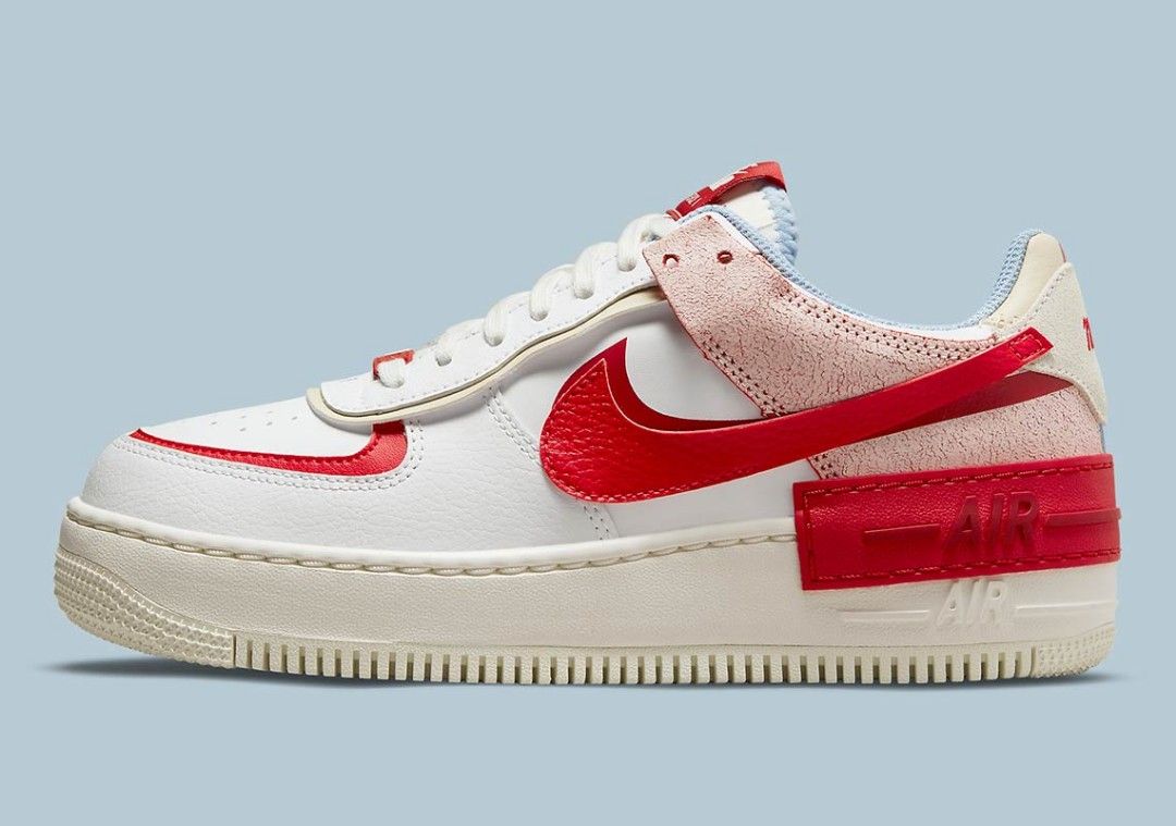 Nike Air Force 1 Shadow Cracked Leather W 2021 CI0919 108 Mid Season Sale