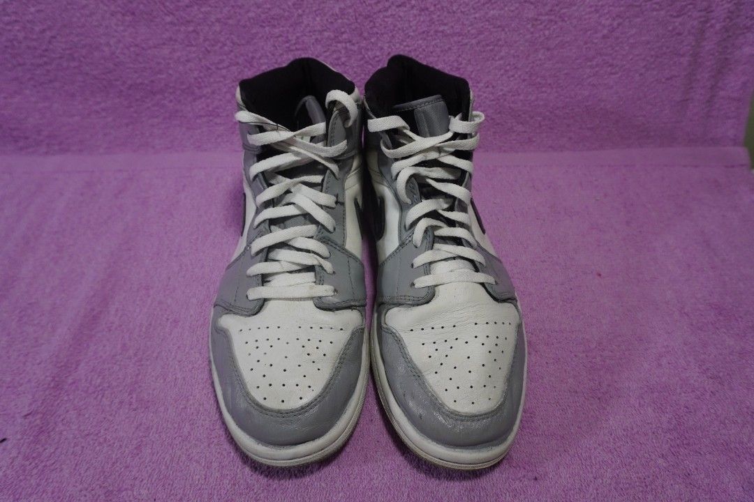 Nike Air Jordan 1 Mid Smoke Grey White 554724-092 UPC 193658124430