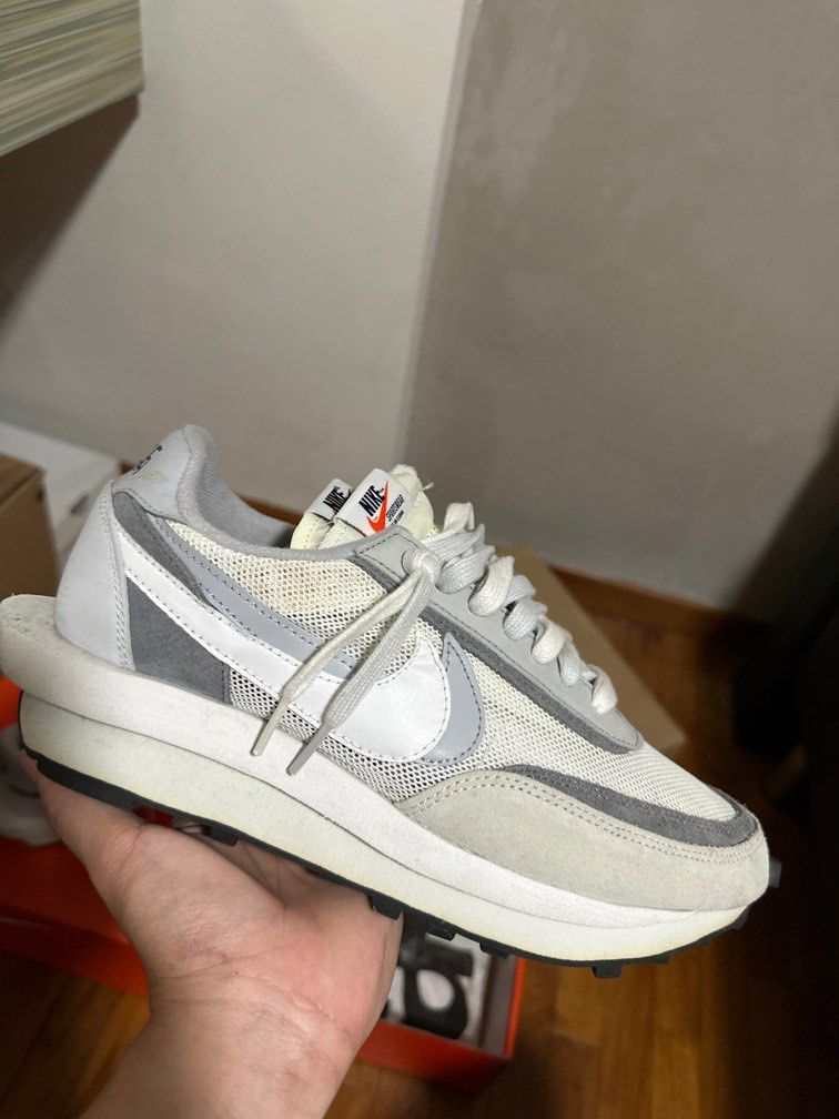 Nike x sacai ldwaffle summit white  and  shop wolf grey