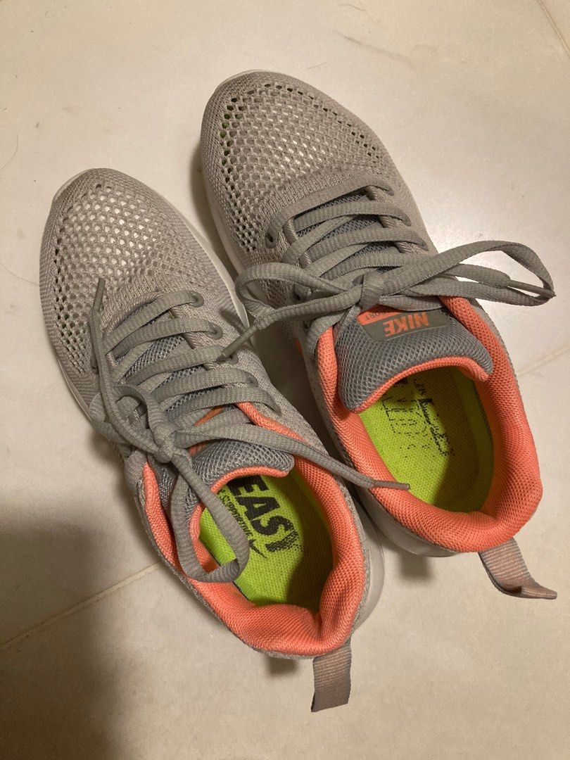 Peach and top grey nike shoes