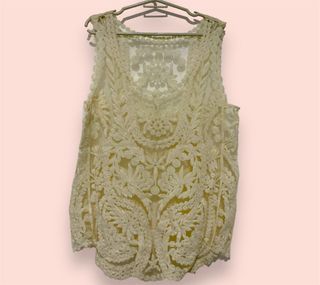 [CLEARANCE SALE] Off White HQ Lace Swimsuit Coverup Resort Wear
