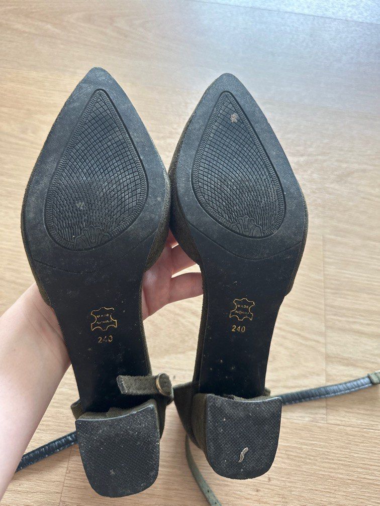 Olive green suede heels sales