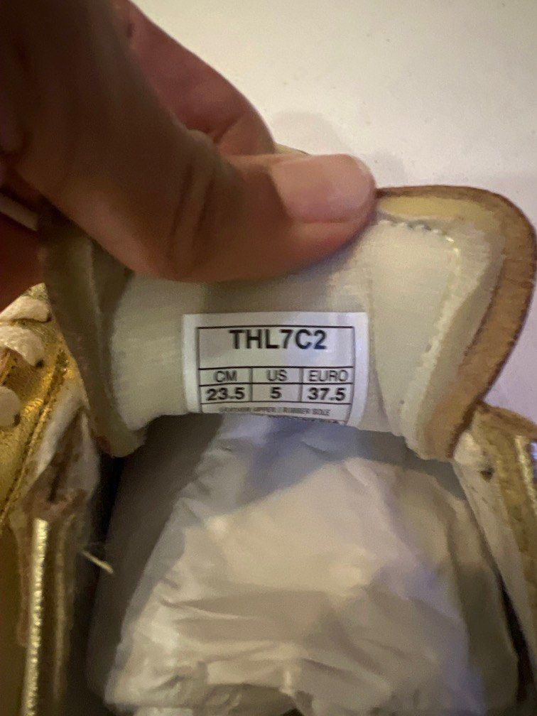 onitsuka white and gold