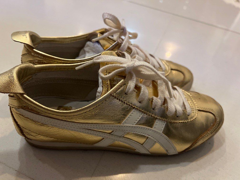 onitsuka tiger gold white