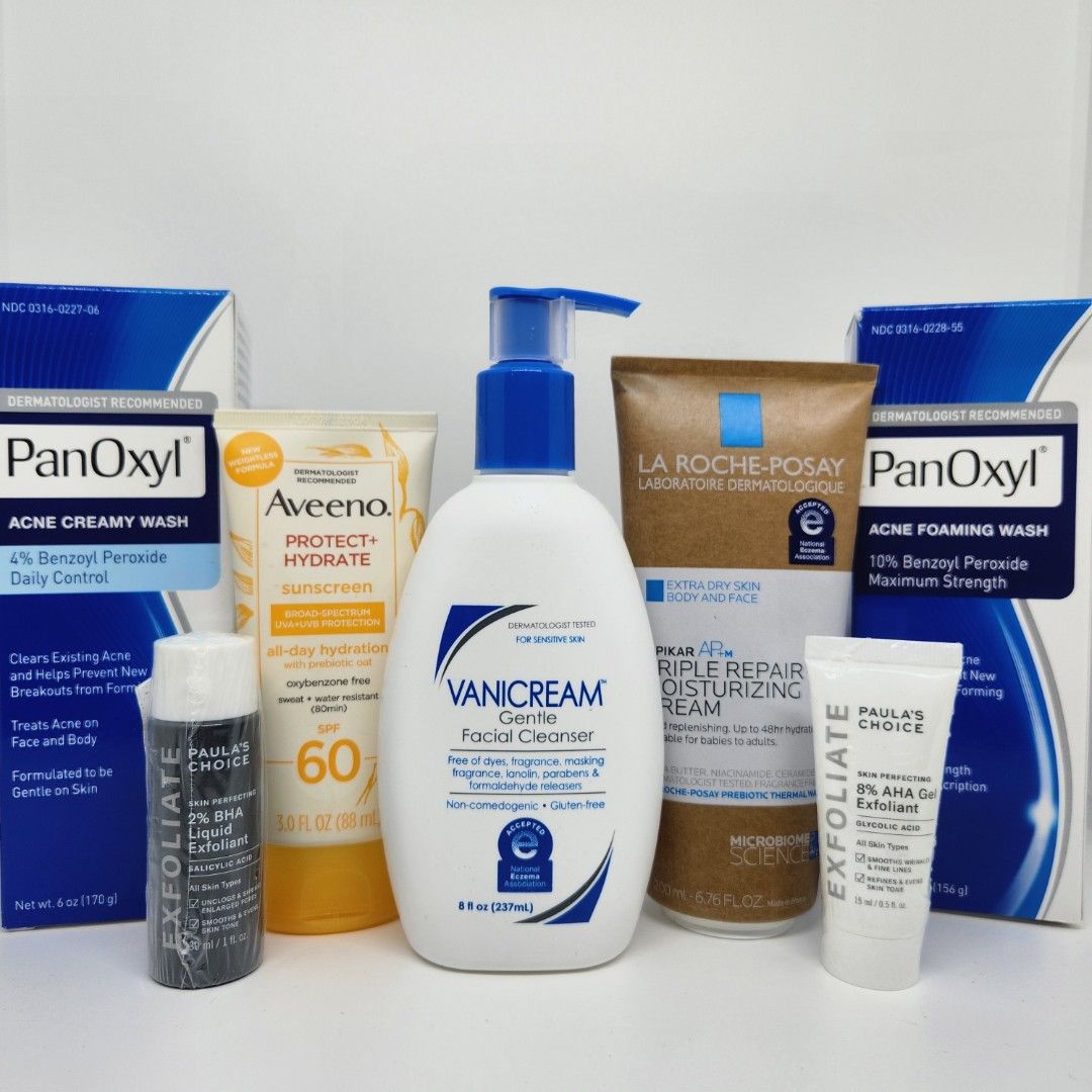 PanOxyl / Vanicream / Paula's Choice / La RochePosay/ Aveeno, Beauty