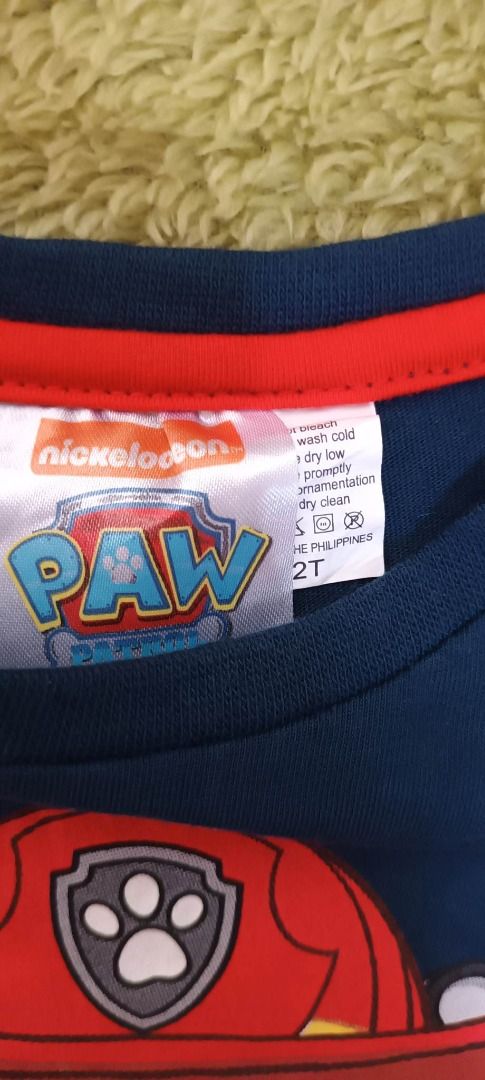 Paw patrol tshirt (Category: Babies & Kids Fashion) located in Quezon City. Submitted by matteusprelovedstuff (Listing ID 1239055799, Image 2). Description: My son's Pl 1x lang isinuot.