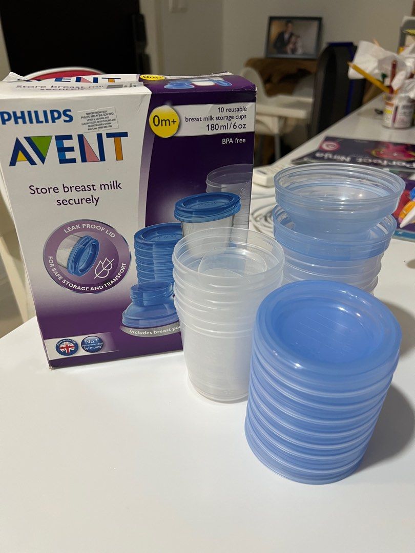 Avent breast milk cups clearance