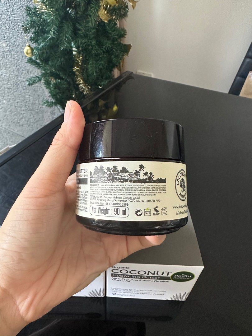 Phutawan Organic Coconut Hydrating Butter Face Cream Body Cream 90ml