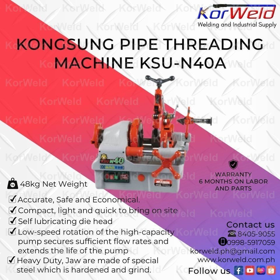 Pipe Threading Machine KSUN40A Kongsung Brand (Made in Korea