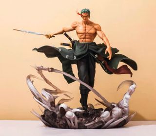 51cm Anime One Piece Roronoa Zoro Figure GK Oversized 5 Heads Manga Statue  Pvc Action Figurine
