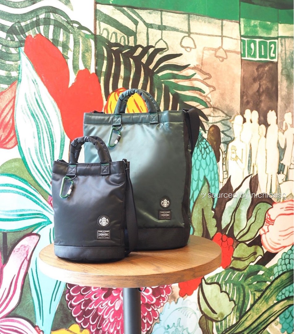 第一ネット Drum STARBUCKS x PORTER Bag L グリーン size ドラム