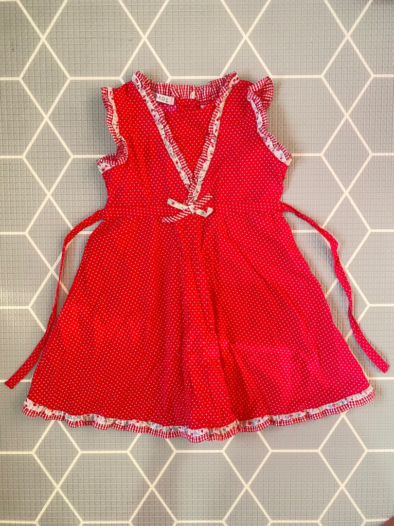 polka red dress