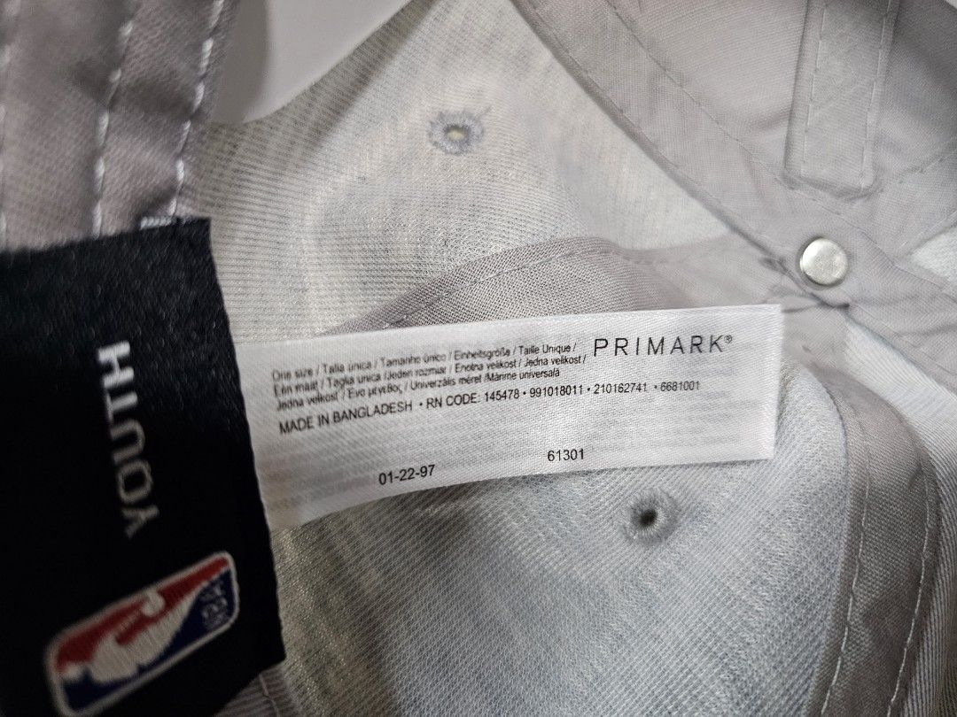 PRIMARK NBA LOS ANGELES LAKERS Youth Cap Hat GRAY, Men's Fashion