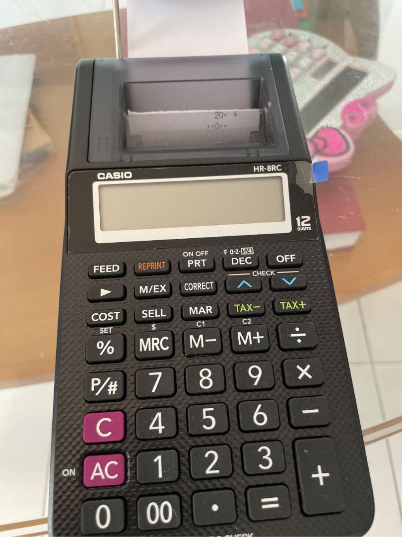Printing Calculator CASIO HR8RC, Computers & Tech, Printers, Scanners
