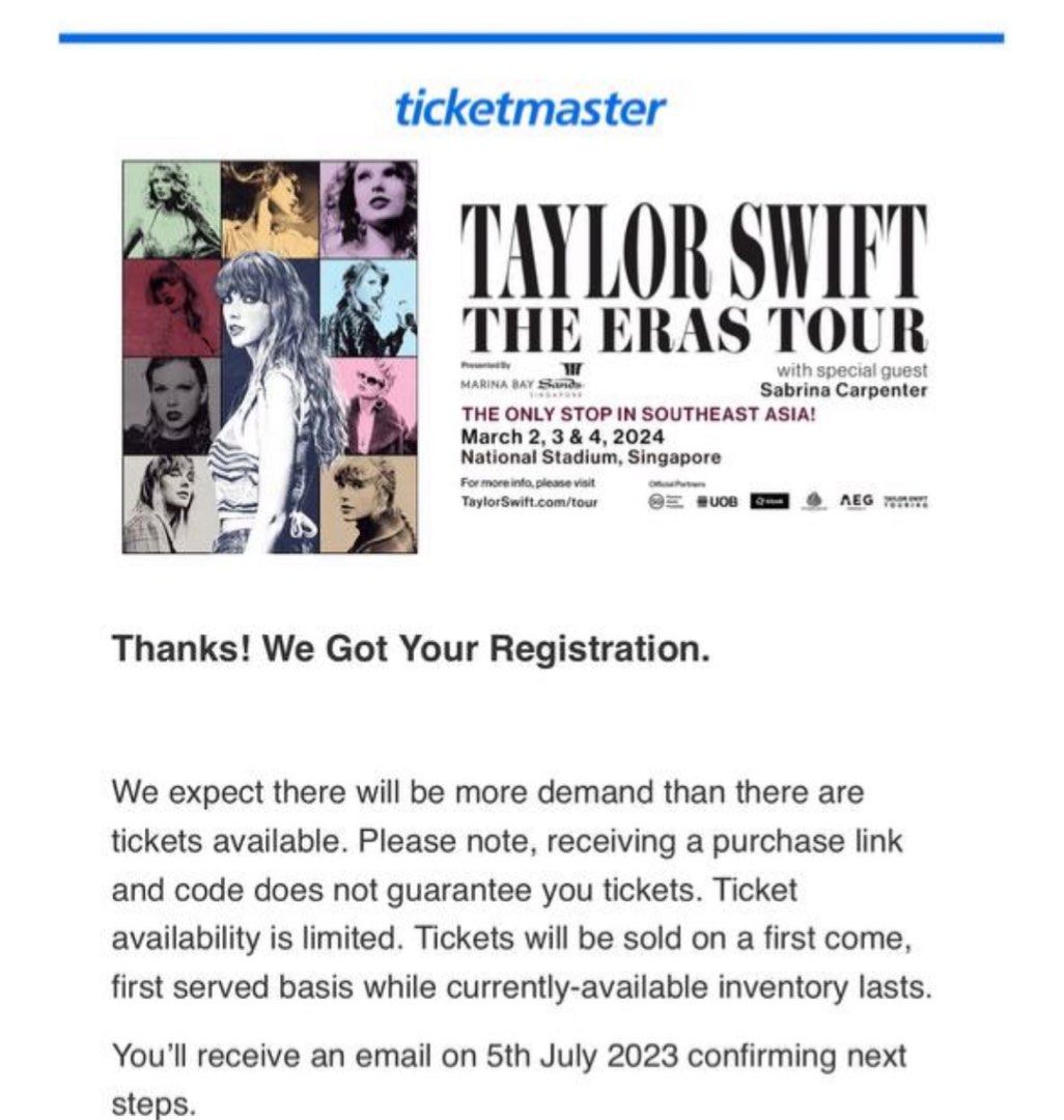 Eras Tour Ticket Sticker, Taylor Swift Sticker