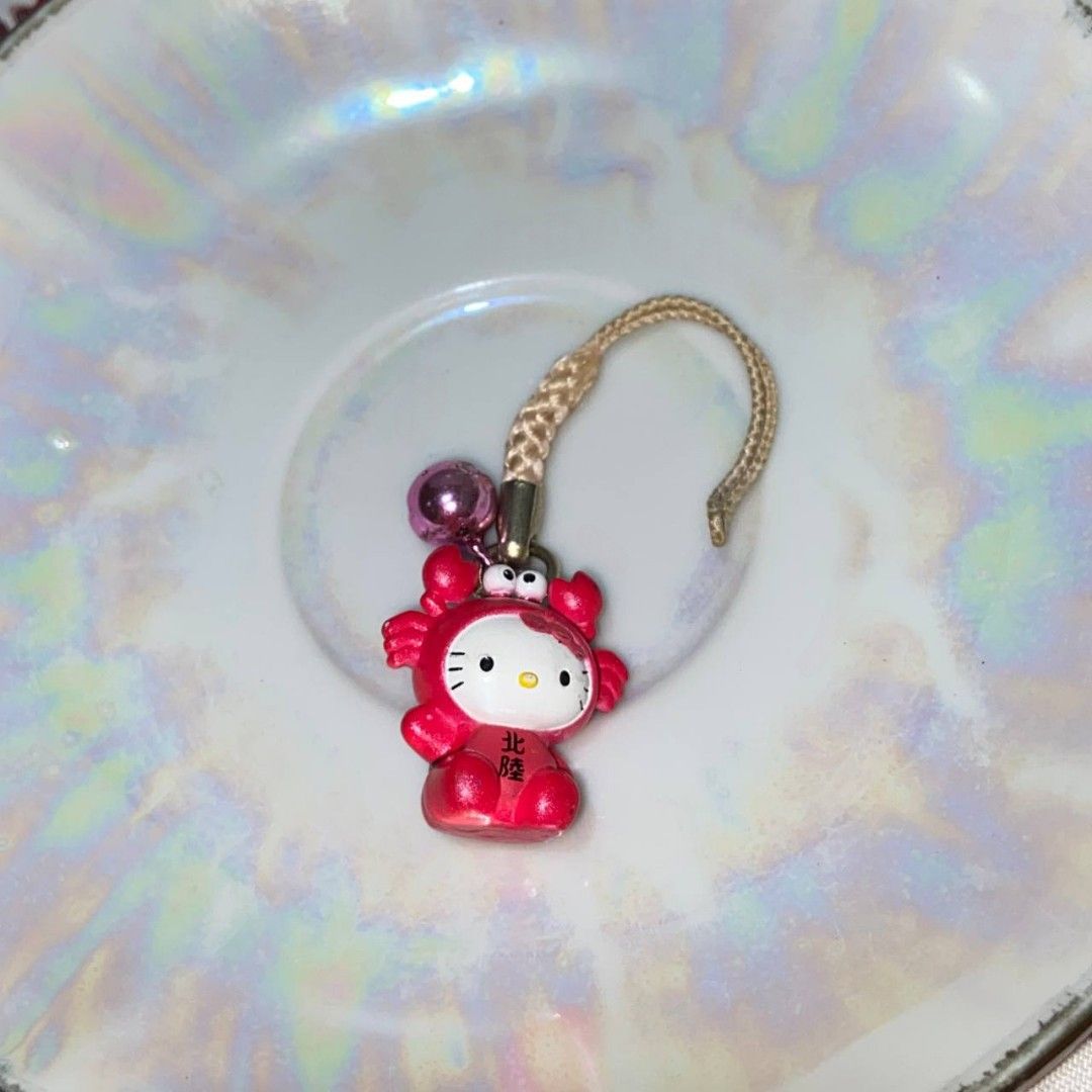 rare hello kitty gotochi keychain charm with bell on Carousell