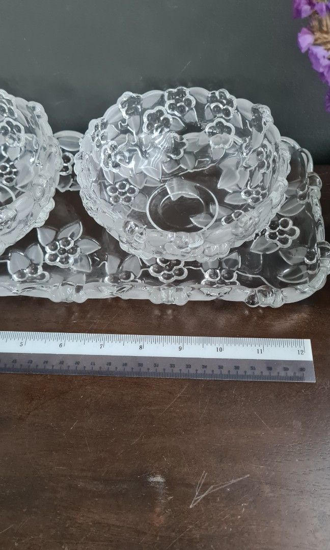 Vintage Walther Glas Soliflore Vase by Heiner Düsterhaus | West German Mid-Century Pressed Glass