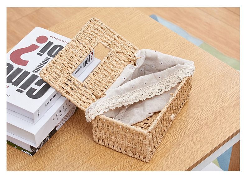 Rattan Tissue Holder Storage Box Organizer (Category: Storage Boxes & Baskets) located in Manila. Submitted by winterbliss (Listing ID 1239056377, Image 3). Description: Available Color: Brown, Darkbrown Materials: Rattan, Cloth Size: L:24 W:14 H*10 (cm).