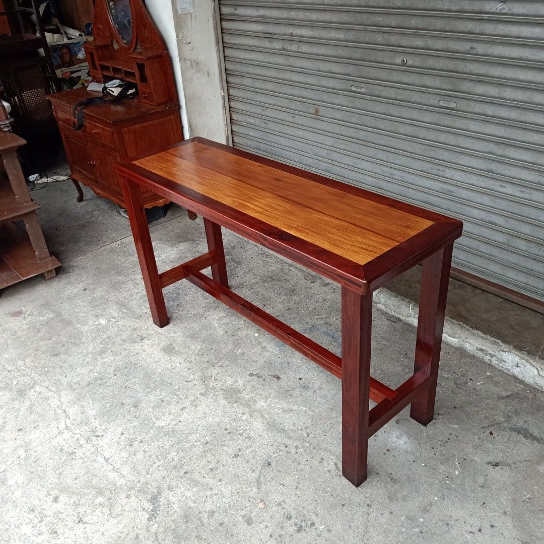Red and Yellow Narra Console Table, Furniture & Home Living, Furniture
